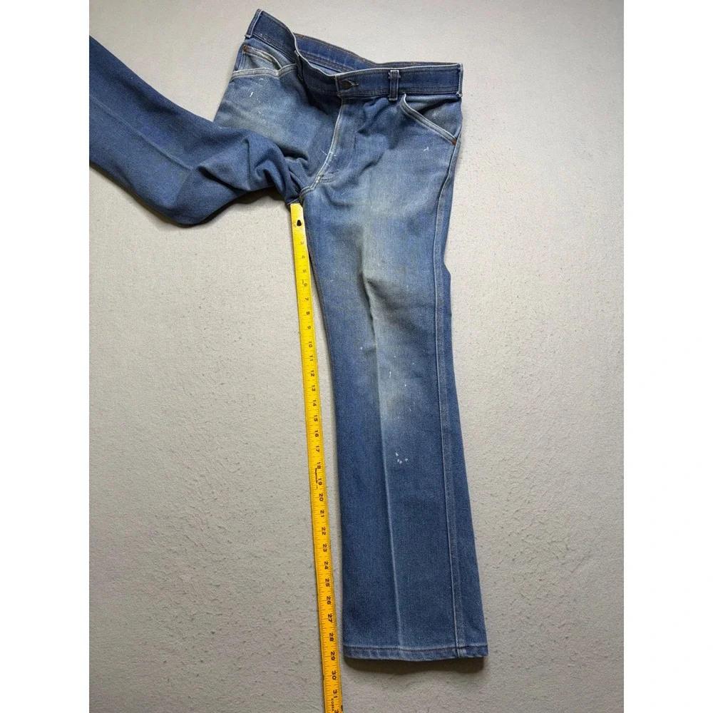 Levi's Jeans Men 34x29 Blue Action Slacks Skosh More Comfort Vintage 80s Denim